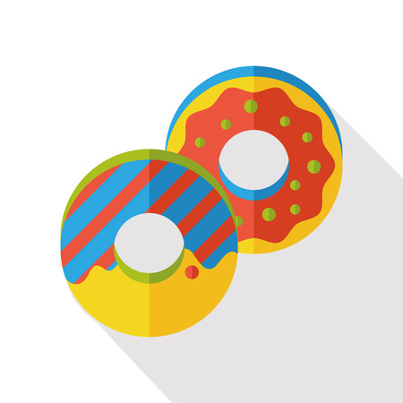 donut flat iconのイラスト素材