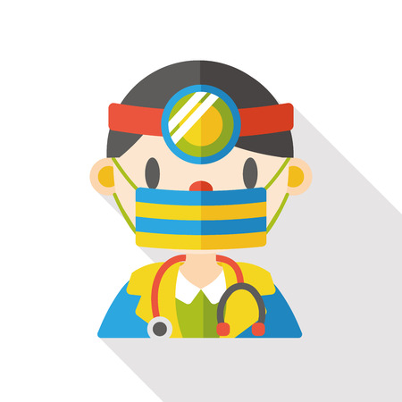 doctor flat iconのイラスト素材