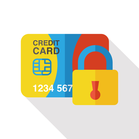 credit card flat iconのイラスト素材