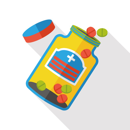 Pills medicine flat iconのイラスト素材
