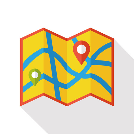map flat iconのイラスト素材