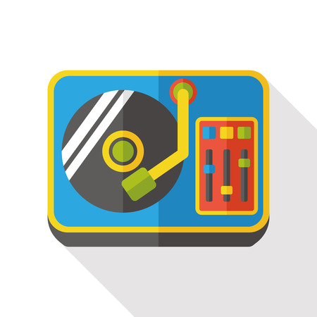 DJ disk flat iconのイラスト素材