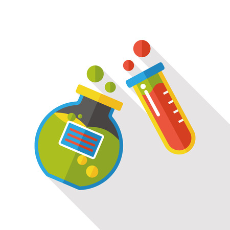 Experiment Beaker flat iconのイラスト素材