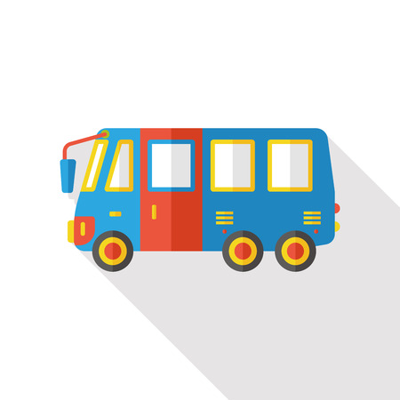 bus flat iconのイラスト素材