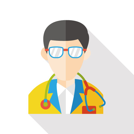 doctor flat iconのイラスト素材