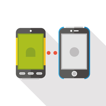 cellphone connect flat iconのイラスト素材