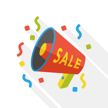 loudspeaker SALE flat iconのイラスト素材