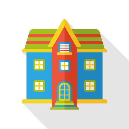 building structure flat iconのイラスト素材