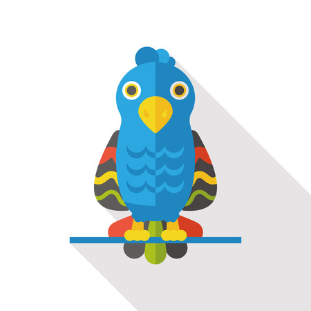 Animal Parrot flat iconのイラスト素材