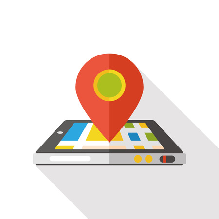 Map GPS flat iconのイラスト素材