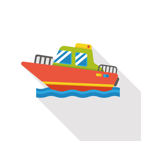 sea ship flat iconのイラスト素材