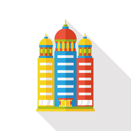 building structure flat iconのイラスト素材