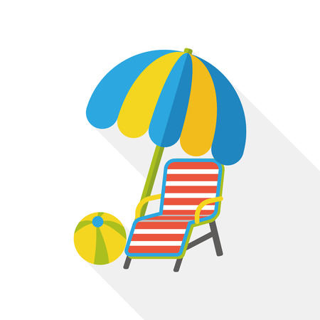 lounge chair flat iconのイラスト素材