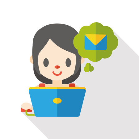internet e-mail flat iconのイラスト素材