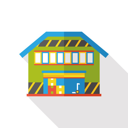 warehouse flat iconのイラスト素材