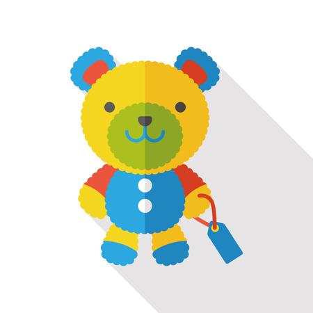 bear toy flat iconのイラスト素材