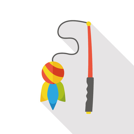 cat toy flat iconのイラスト素材