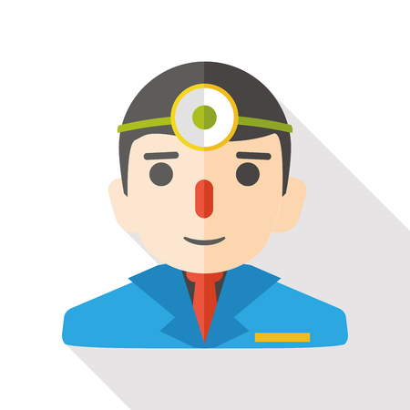 hospital doctor flat iconのイラスト素材