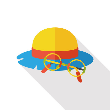 Sun hat flat iconのイラスト素材