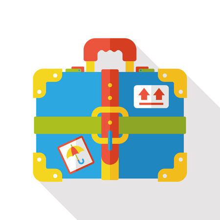 luggage case flat iconのイラスト素材
