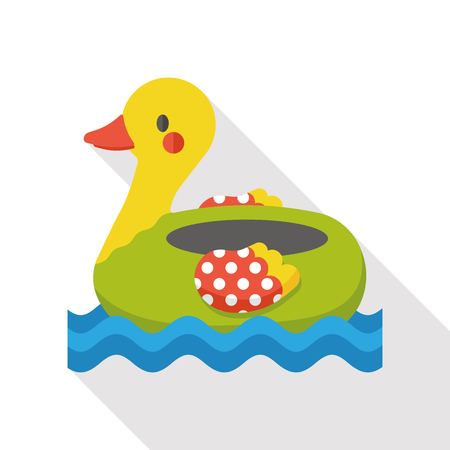 swimming Lifebuoy flat iconのイラスト素材
