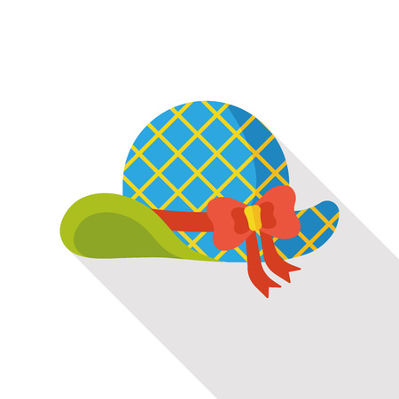 Sun hat flat iconのイラスト素材