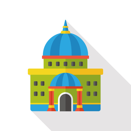 building structure flat iconのイラスト素材