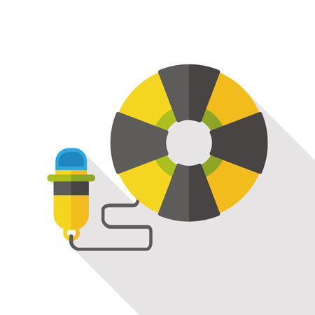 Swimming Lifebuoy flat iconのイラスト素材
