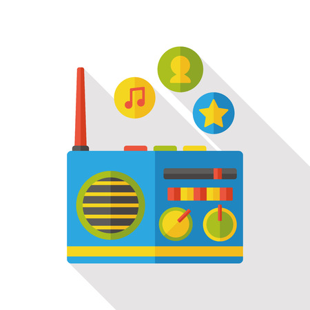 sound radio flat iconのイラスト素材