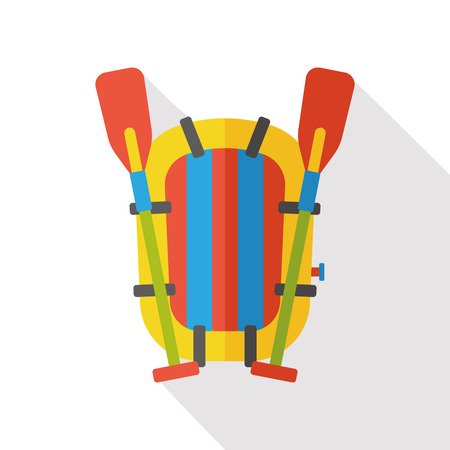 Sea Lifeboat flat iconのイラスト素材
