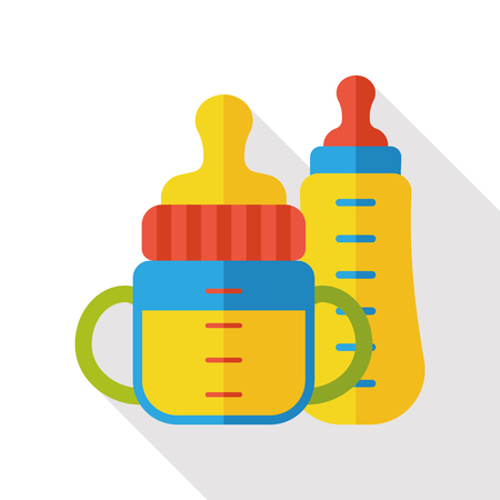 Feeding bottle flat iconのイラスト素材