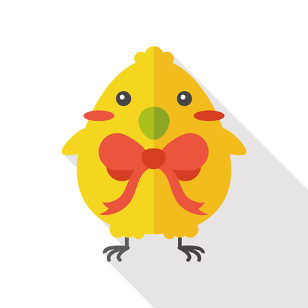 easter chicken flat iconのイラスト素材