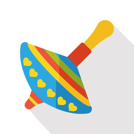 Baby rattle flat iconのイラスト素材