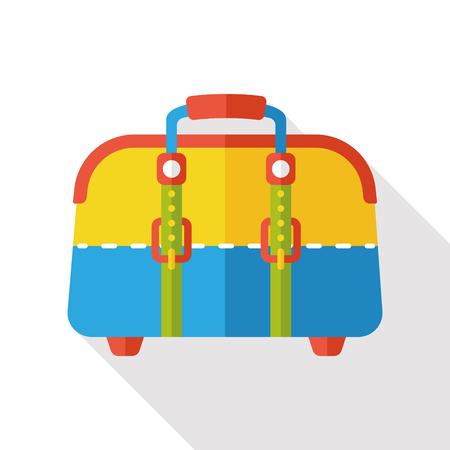 luggage case flat iconのイラスト素材