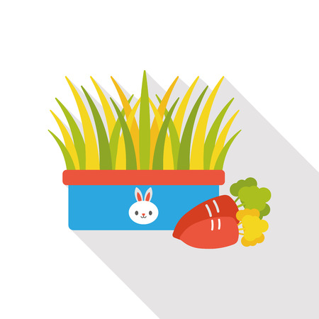 rabbit food flat iconのイラスト素材