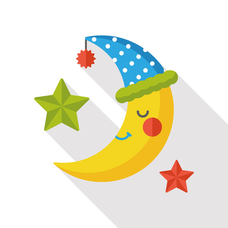 Space moon flat iconのイラスト素材