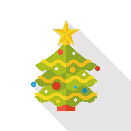 Christmas tree flat iconのイラスト素材
