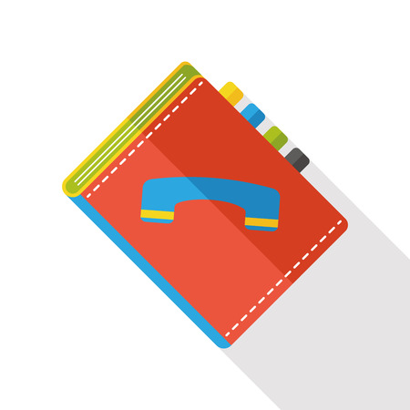 phone contact flat iconのイラスト素材