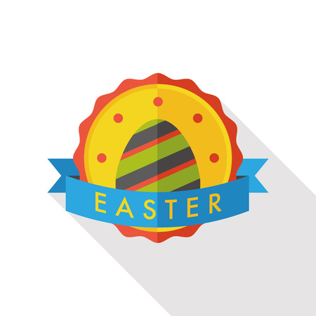 easter egg flat iconのイラスト素材