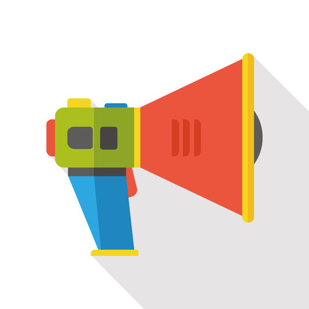 loudspeaker horn flat iconのイラスト素材