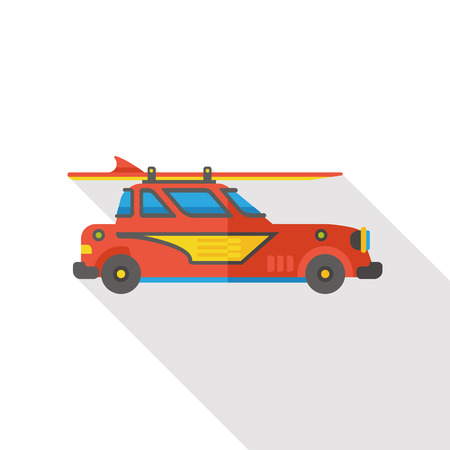 travel car flat iconのイラスト素材
