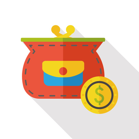 wallet money flat iconのイラスト素材