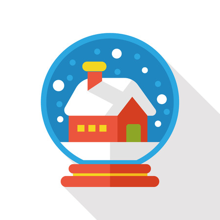 winter crystal ball flat iconのイラスト素材