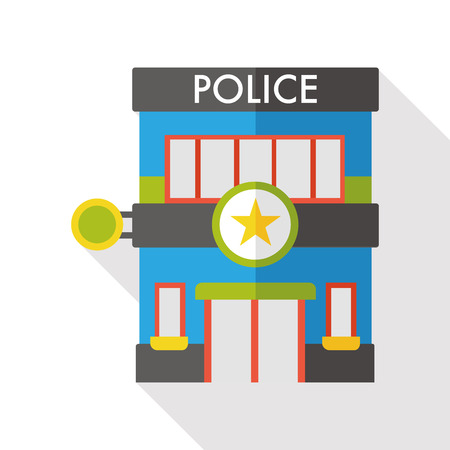 police station flat iconのイラスト素材