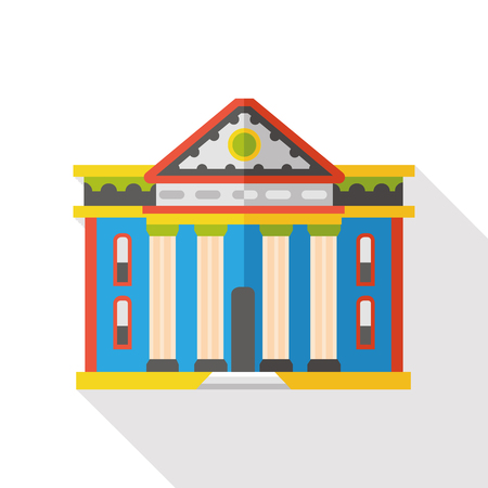 bank building flat iconのイラスト素材