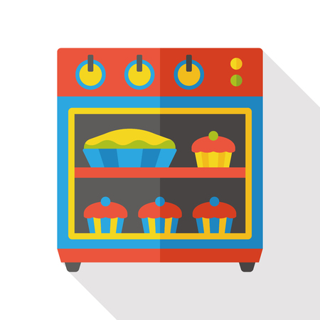 kitchenware oven flat iconのイラスト素材