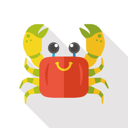 sea animal crab flat iconのイラスト素材