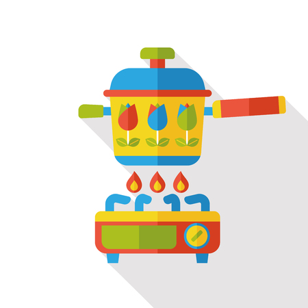 kitchenware pot flat iconのイラスト素材