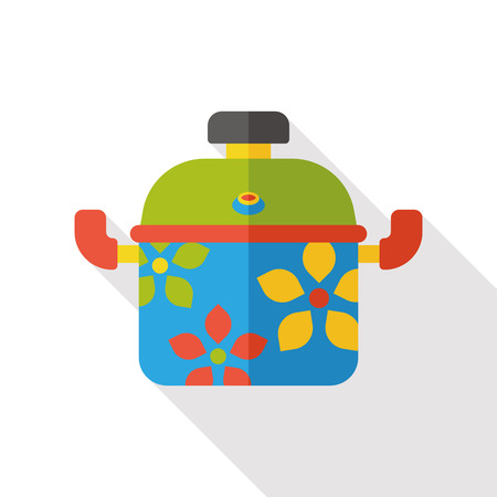kitchenware pot flat iconのイラスト素材