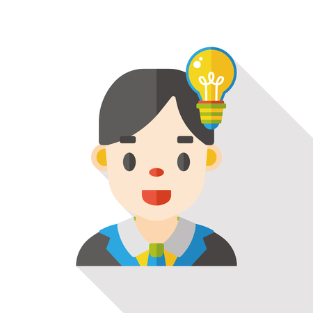 business character flat iconのイラスト素材
